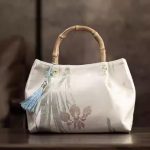 Bamboo-Handle Orchid Tote