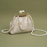 Pearl Clasp Brocade Frame Bag