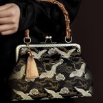 Thousand Crane Pattern Brocade Bag