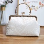 White Ripple Frame Handbag